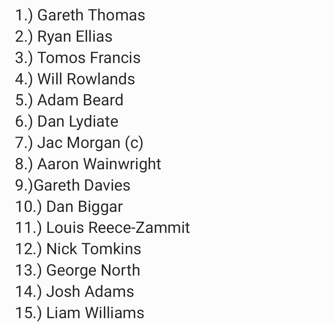 1st picture is the team I'd select for 1/4 final Vs Argies. 2nd is what I think Gatland selects. Hard choice at 6 whether he goes Lydiate or Tshiunza or will he play Reffell at 7 and Morgan at 6? Hooker is interesting too! I'd personally go with Lake &amp; Dee. What you go with?