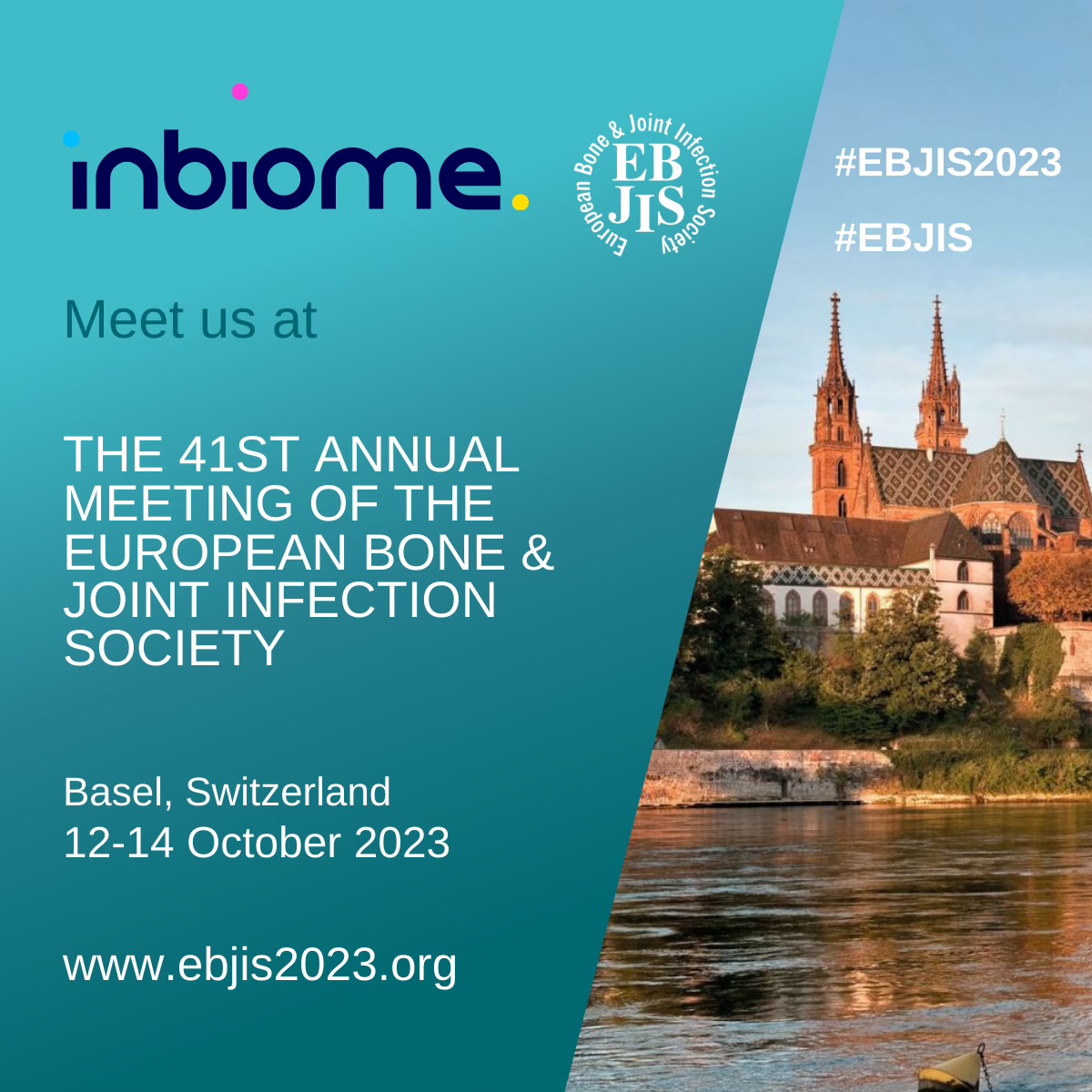 📢 #Inbiome will be present at the 41st Annual Meeting of the European Bone and Joint Infection Society! 🦴As pioneers in our field, we'd love to connect to explore collaboration and partnership opportunities.  🔍🤝
#EBJIS2023 #EBJIS #Collaboration#Partnership#MolecularCulture