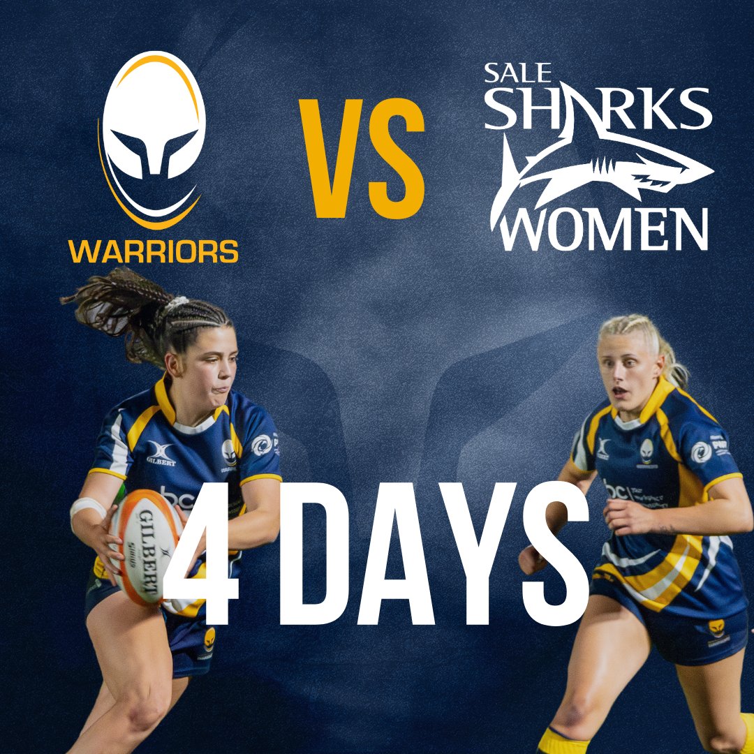 WorcsWarriorsW's tweet photo. Just four more days! The excitement is building as the Warriors gear up to take on the Sharks. Are you ready? 🏉🌊 #GameWeek #RugbyCountdown https://t.co/s57qm63a8c