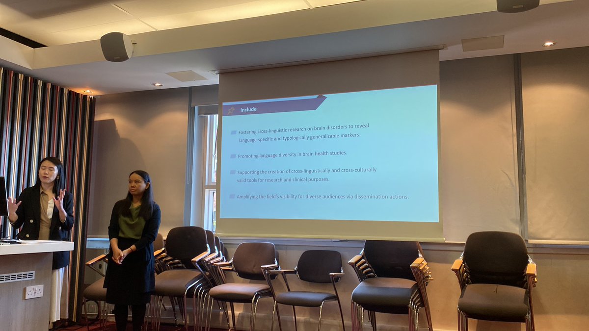 Boon Lead Tee and Jessica De Leon presenting the INCLUDE project to the second day of the MLSE conference in London
