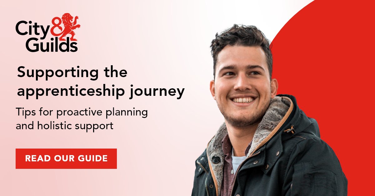 cityandguilds's tweet photo. Overcome common challenges and ensure your apprentices have the knowledge, skills, and behaviours to succeed with practical advice in our new guide. 

Download the guide>https://t.co/CWE5X3GKrY

#apprenticeships #apprenticesuccess #EPA https://t.co/GFhDA7RA5Q
