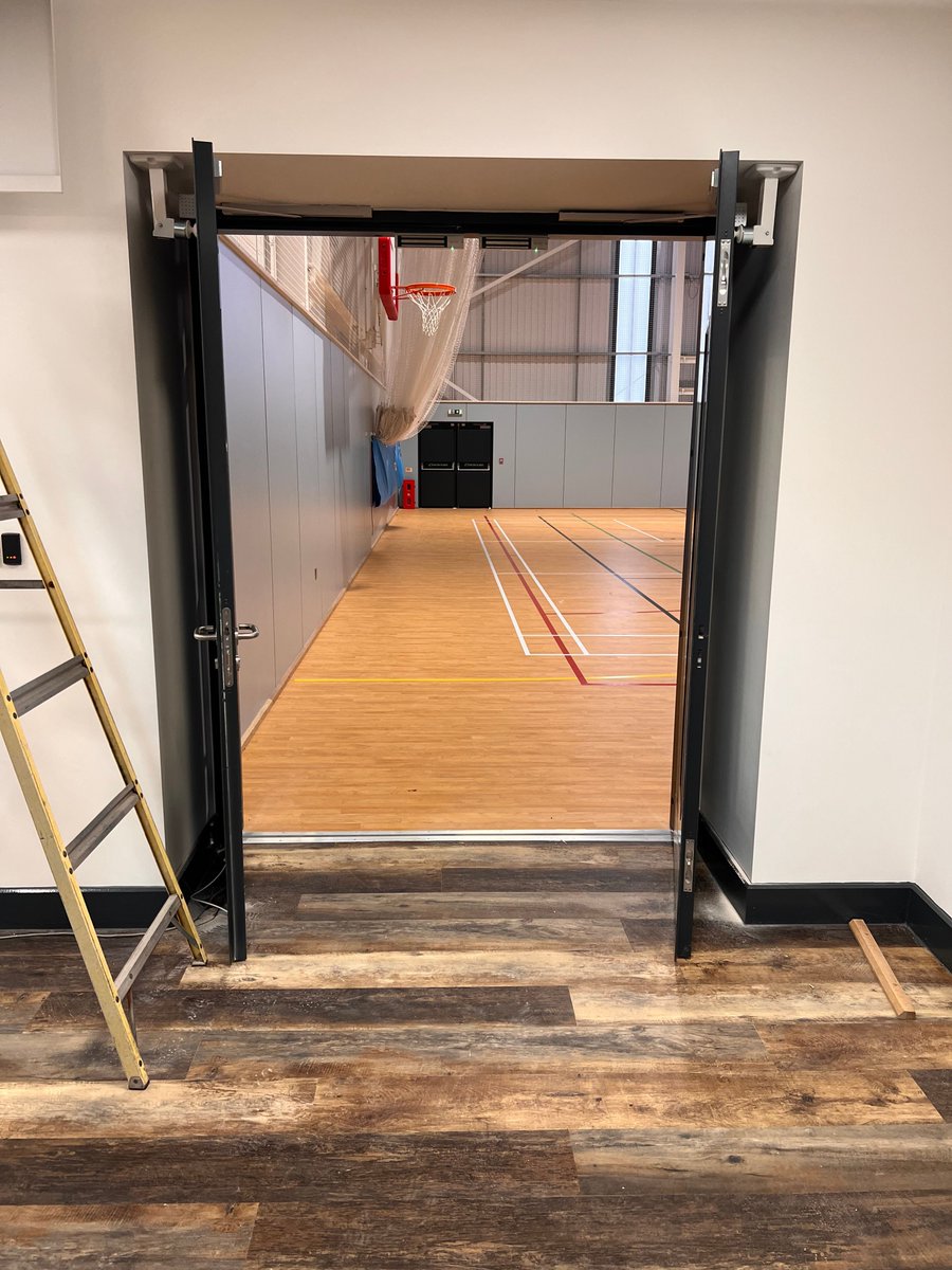 messystemsltd's tweet photo. We have successfully completed a stunning new sports hall project during the school holidays. The sports hall boasts high-spec fire and security features, including access control systems, video surveillance, fire protection, and modern restrooms #School #SportsHall #FireSecurity https://t.co/Jo8RycS4qE