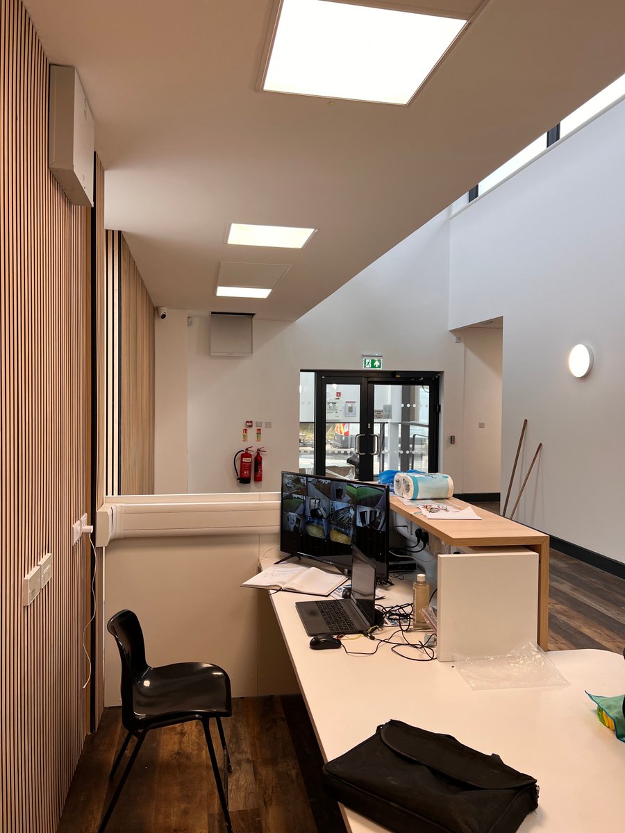messystemsltd's tweet photo. We have successfully completed a stunning new sports hall project during the school holidays. The sports hall boasts high-spec fire and security features, including access control systems, video surveillance, fire protection, and modern restrooms #School #SportsHall #FireSecurity https://t.co/Jo8RycS4qE