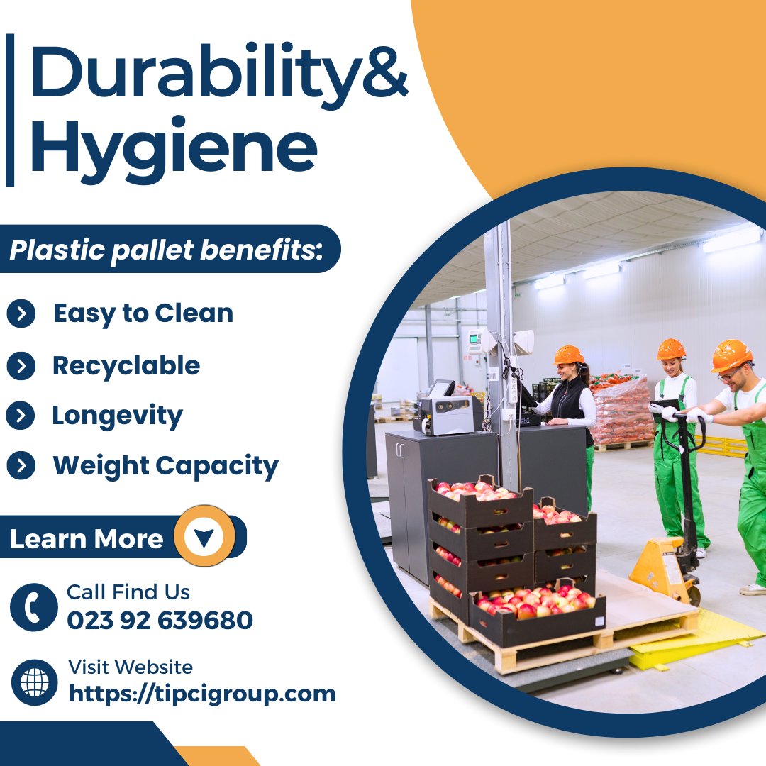 tipcigroup's tweet photo. From Durability to Hygiene Excellence💪

Plastic pallets have set new standards. Our deep dive into their remarkable features will leave you amazed and inspired! discover the lasting power and hygiene advantages that are changing the game in logistics and food safety. 🌐✨ https://t.co/EOiDCCbvEF