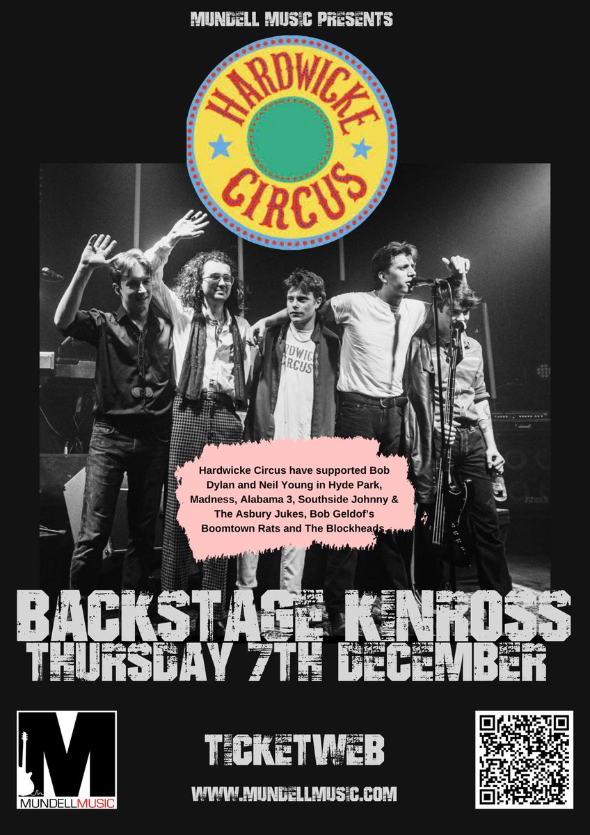 mundellmusic's tweet photo. Great gigs at the best intimate music venue in Scotland!! Tickets at #Ticketweb #Edinburgh #livemusic @ChrisSladeDrums @HardwickeCircus https://t.co/JmfHdPblZf