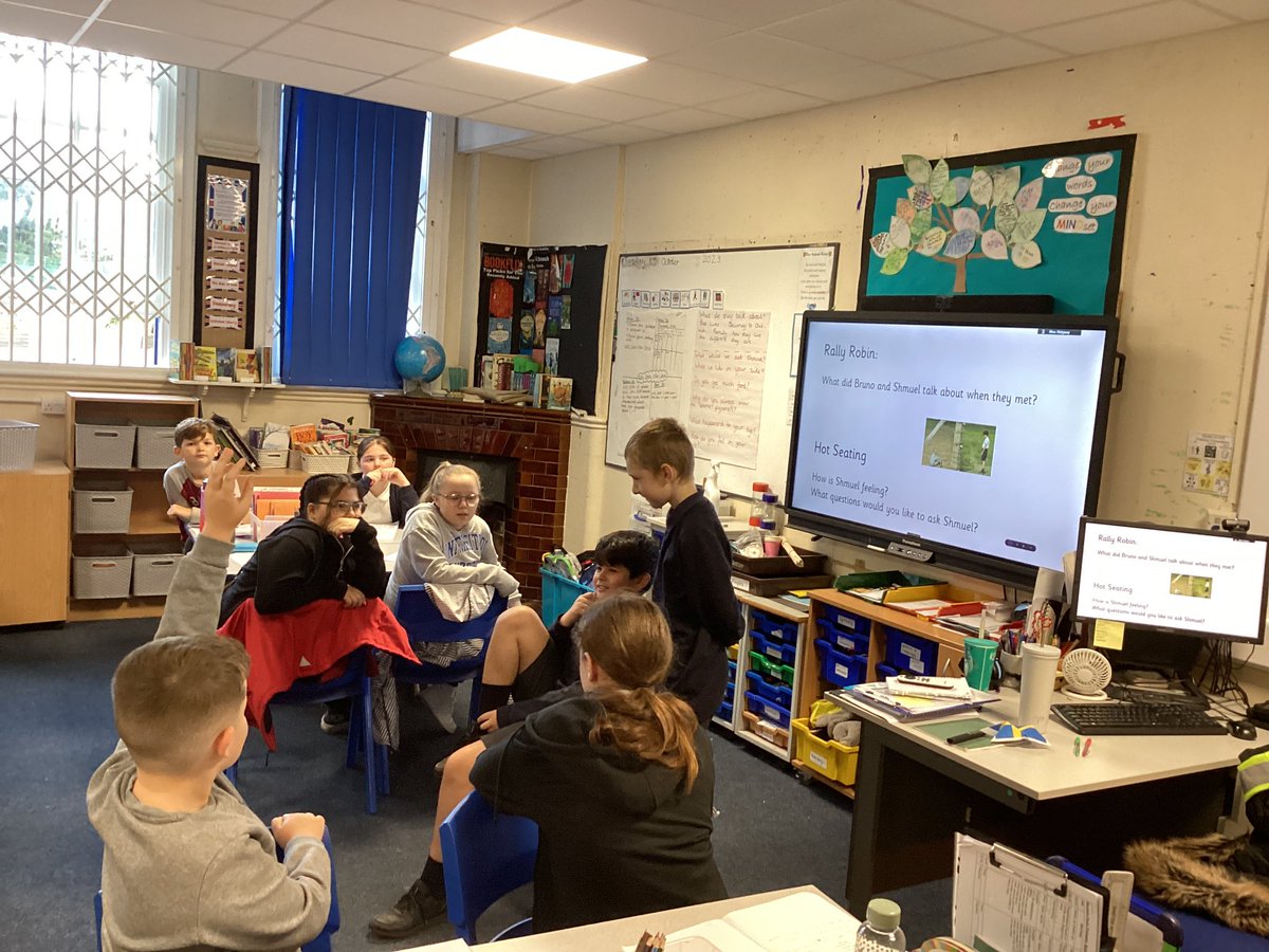 Vernon56KS2's tweet photo. We are using #HotSeating to explore how the relationship between Bruno and Shmuel is developing! #VPPEnglish #DEALDrama https://t.co/MbRxz2lRIH
