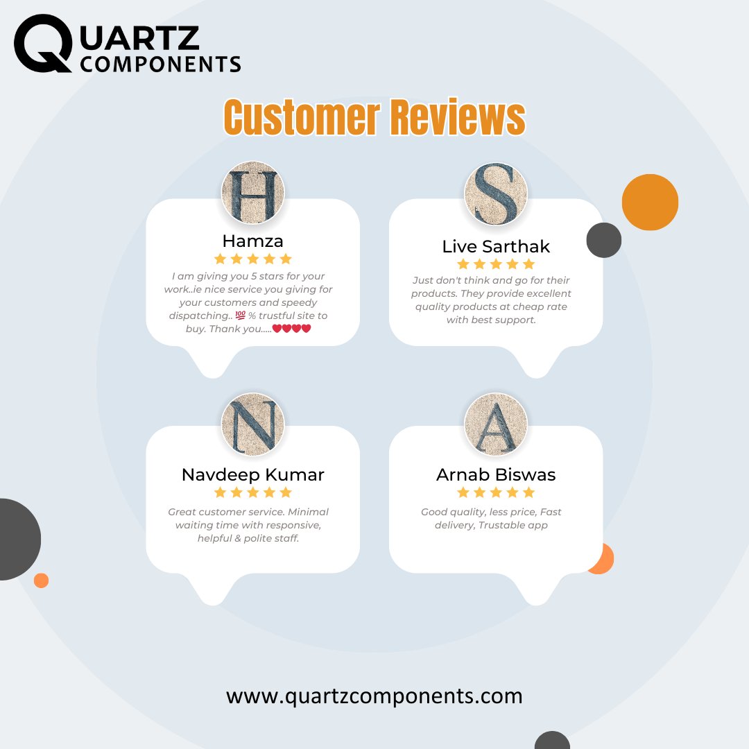 quartzcomponent's tweet image. Thank you 🤝 for taking the time to share your thoughts and feedback 💯 regarding our quartz components Your trust and insights are the cornerstones of our growth . 

#quartzcomponents #coustumers #reviews #thanks #thankyou #review #embeddedsystems #arduino #raspberrypi #iot
