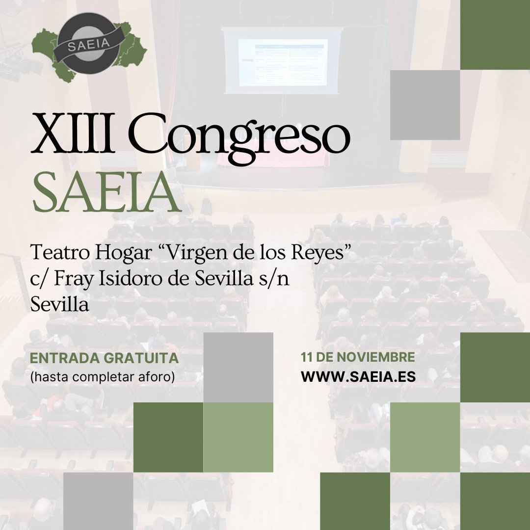 ➡ XIII Congreso SAEIA 🔊News🔊

Como cada año desde SAEIA, se organiza la treceava edición de nuestro ya tradicional congreso anual, este año enfocado en la importancia de la Microbiota.

🗓️ 11 de noviembre
🕐 9-14 pm

Más información: saeia.es/xiii-congreso-…