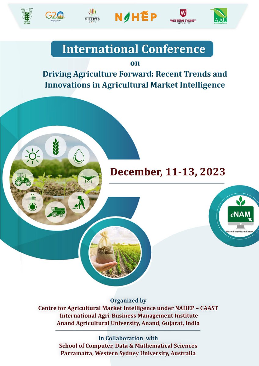 NahepCaast's tweet photo. International Conference on Driving Agriculture Forward: Recent Trends and Innovations in Agricultural Market Intelligence 

REVISED DATE:  11th-13th December 2023 https://t.co/WeRHcYyTTJ