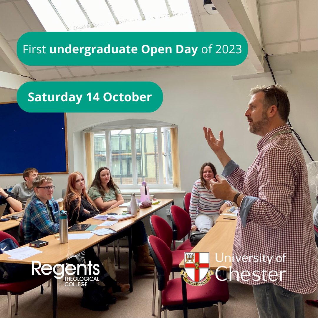 If you’re thinking of a degree in theology, we’re holding our first undergraduate Open Day of the year this Saturday 14. If you would like to come along and join us, here’s the link with all the details: regents-tc.ac.uk/open-days-2/

@elimpentecostal @LimitlessElim @ythlimitless