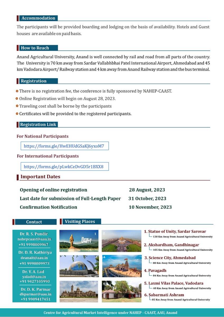 NahepCaast's tweet photo. International Conference on Driving Agriculture Forward: Recent Trends and Innovations in Agricultural Market Intelligence .

REVISED DATE: 11th-13th December 2023 https://t.co/kJmNbaaxg0
