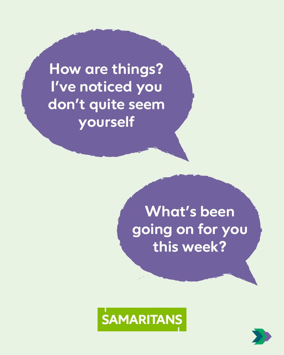 On this #WorldMentalHealthDay we’re promoting the benefits of conversation. We’ve provided some examples of what you can say to start conversations without being triggering. Remember that you don’t have to be an expert to talk and listen - it’s what friends are for 💚 📞 116 123