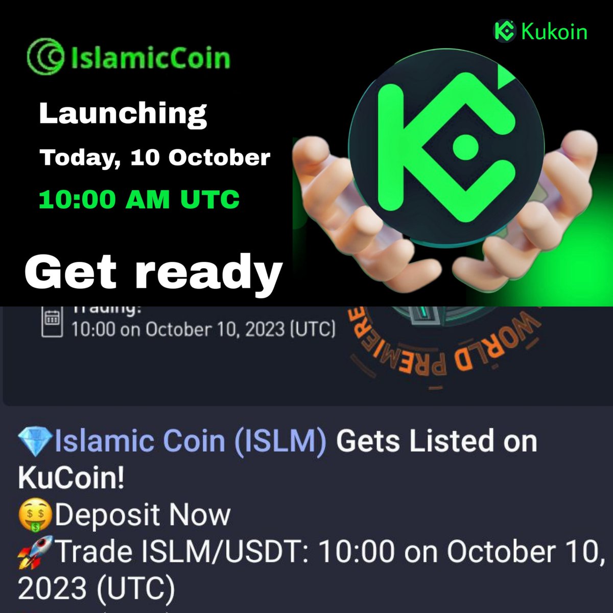 📣 #ISLM listing on @kucoincom  today being October 10, at 10:00 AM UTC 
Few minutes to go guys 🔥🔥🔥🚀✅

Deposits for #ISLM are open now.

Get ready  for  🚀 moon 🌝🌝🌙

#IslamicCoin #HAQQ
#ISLM #CryptoNews    #HAQQNetwork  #oriele #الهلال_الاتفاق #حادث_الفاشينيستا 
#طرابزون