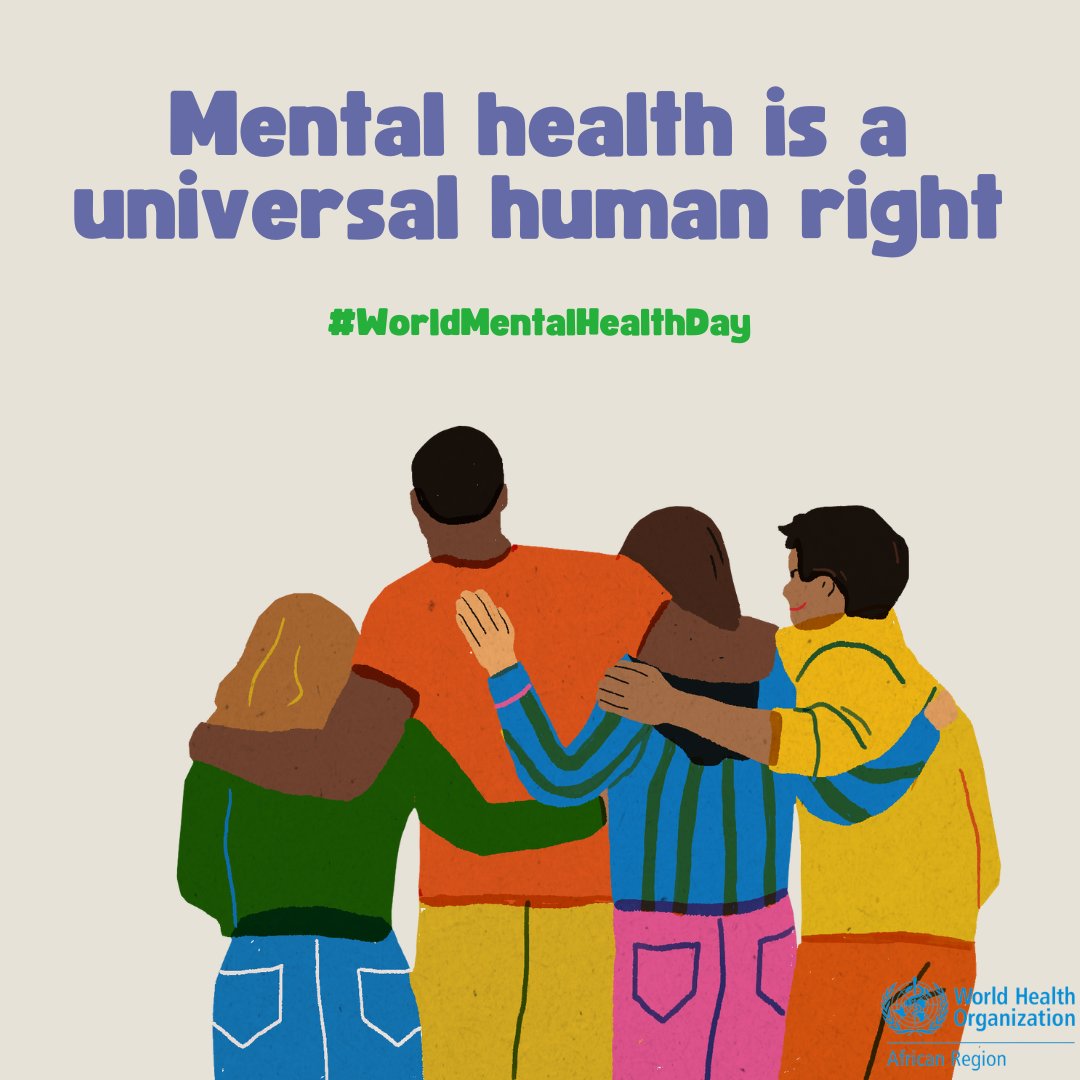It's #WorldMentalHealthDay! 

Every person’s mind is wonderful, complex & different. But our rights are the same. Everyone has a right to the highest attainable standard of mental health.  

We must promote & protect everyone’s mental health as a human right. #WMHD23