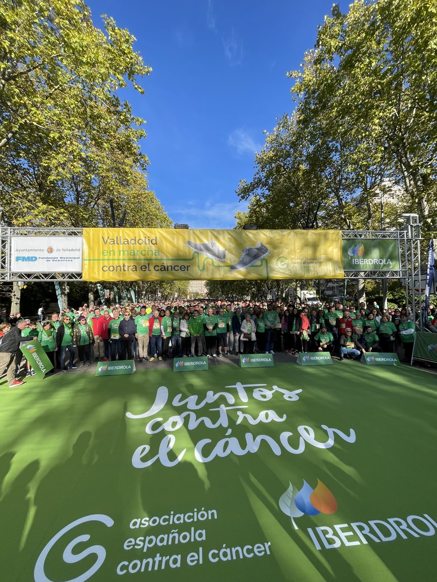 iberdrola's tweet photo. 💚 Vuelve una de las carreras solidarias más multitudinarias:

🏃🏻 𝑽𝒂𝒍𝒍𝒂𝒅𝒐𝒍𝒊𝒅 𝒆𝒏 𝒎𝒂𝒓𝒄𝒉𝒂 𝒄𝒐𝒏𝒕𝒓𝒂 𝒆𝒍 𝒄𝒂́𝒏𝒄𝒆𝒓👇🏼

🗓️ 29/10
🕥 10:30h
💰 Los fondos recaudados irán destinados a @ContraCancerEs

👉🏼Conoce los puntos para inscribirte: https://t.co/v3kpH0RvUM https://t.co/NIyQPmvoxK