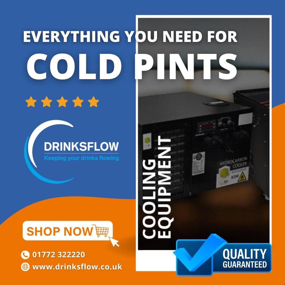 𝗔𝗹𝗹 𝘁𝗵𝗲 𝗰𝗼𝗼𝗹𝗶𝗻𝗴 𝗲𝗾𝘂𝗶𝗽𝗺𝗲𝗻𝘁 𝘆𝗼𝘂 𝗻𝗲𝗲𝗱 𝘁𝗼 𝗸𝗲𝗲𝗽 𝘆𝗼𝘂𝗿 𝗽𝗶𝗻𝘁𝘀 𝗰𝗼𝗹𝗱 🍻

Browse &amp; buy our complete range of cooling equipment online! 

𝗦𝗵𝗼𝗽 𝗢𝗻𝗹𝗶𝗻𝗲: drinksflow.co.uk