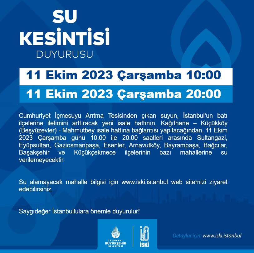 iskignmudurlugu's tweet photo. SU KESİNTİSİ DUYURUSU

🔗Detaylar👉🏻https://t.co/BoDC99TEL7 https://t.co/ov80ErJSrS