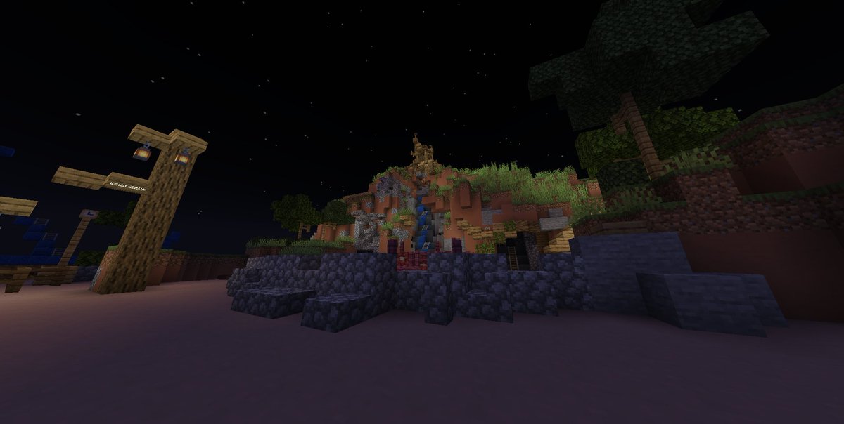 mcverylikekun's tweet photo. ＃マイクラ　＃建築　＃ディズニー
スプラッシュ・マウンテン✨ https://t.co/tVktLS9Nau