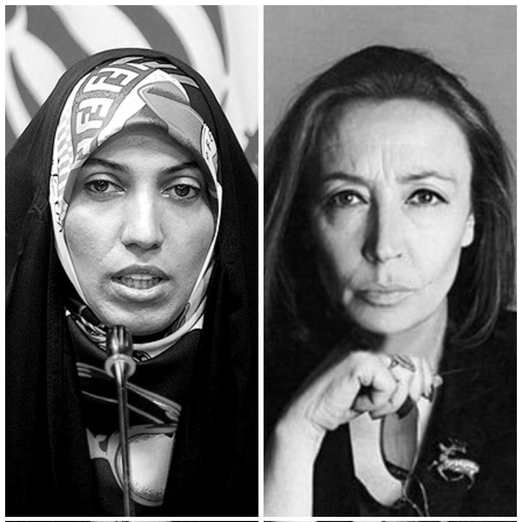 Hamidkhmp's tweet photo. @bimehdotcom اوریانا فالاچی با آمنه سادات ذبیح پور فرق میکنه نگو فرق نمیکنه https://t.co/2zmCzKGF7e