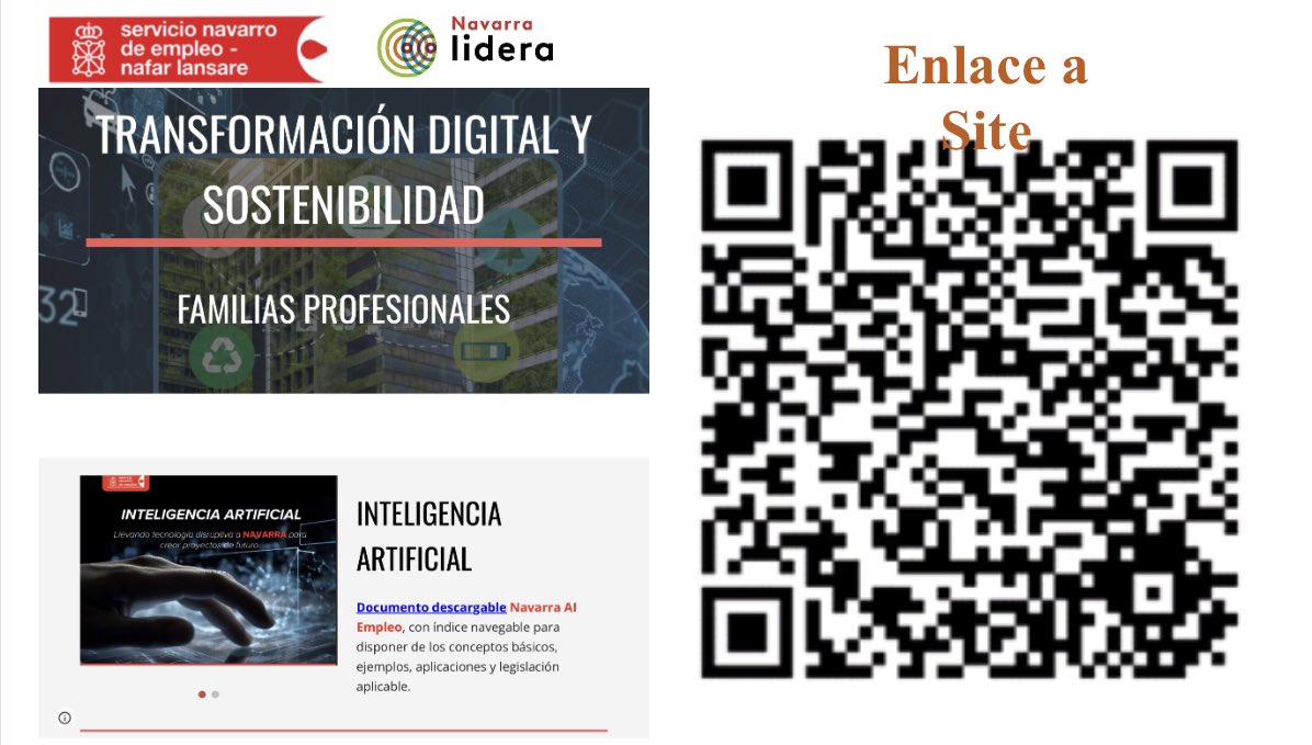 Acabamos de presentar el “site” <a href="/empleo_na/">Empleo - Lansare</a> para que docentes de #formación para el #trabajo dispongan de un conjunto de recursos y ejemplos de cómo la transformación digital #TD incluyendo #AI y la #sostenibilidad se están usando en diferentes ámbitos #profesionales