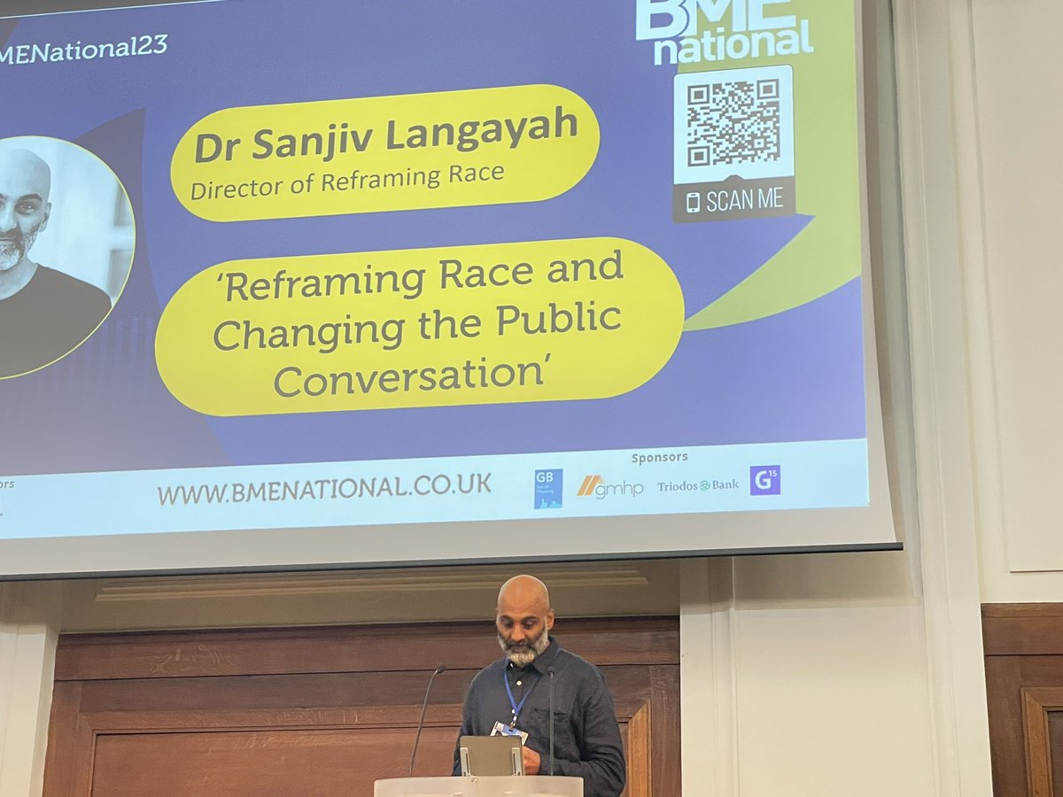 Sanjiv Langayah opening speaker at #BMEnational23 on changing the public conversation on racism