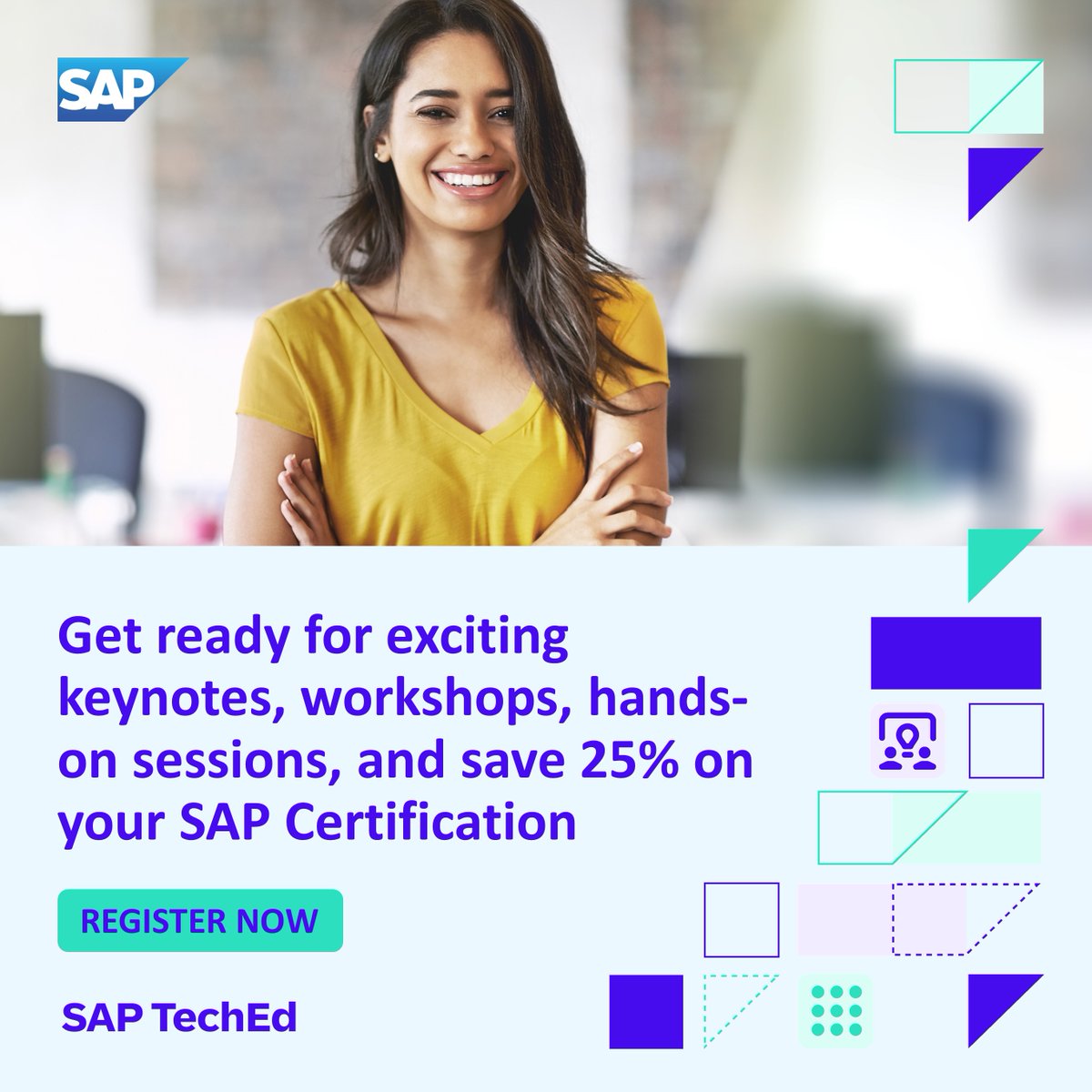 SAP TechEd 2023 is almost here and there is still time to register. Stay tuned for exciting keynotes, workshops, announcements, hands-on sessions, learning and networking opportunities and save 25% on your SAP Certification by registering for the event. imsap.co/6011uRwMU