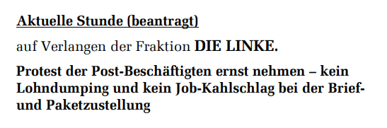 _JanRichter's tweet photo. Der Protest der #Post-Beschäftigten muss auch in den #Bundestag, damit sich die #Ampel und die #Bundesregierung dazu verhalten. Deren geplante #PostG-Änderungen haben katastrophale Folgen auf die Arbeitsbedingungen und #Arbeitsplatz-Sicherheit in der Branche. #Zukunft #GuteArbeit https://t.co/1KpMzRipBk
