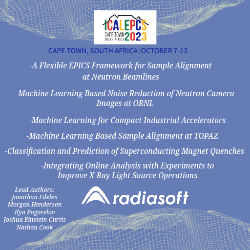 Are you at #ICALEPCS? RadiaSoft scientists are presenting their work across multiple topics throughout the week. 

Check out our (ML-themed) posters at the poster session tonight!