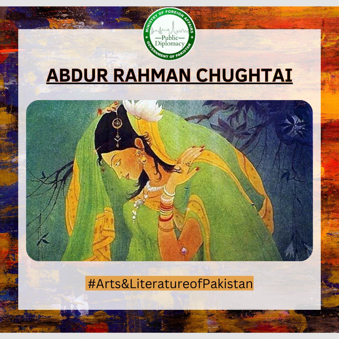 PkPublicDiplo's tweet image. Abdur Rahman #Chughtai, one of the most distinguished and prolific Pakistani artist of 20th Century. 

🎨 His artwork was primarily inspired by Mughal art and Islamic traditions. 

⭐️ Awarded Hilal-i-Imtiaz in 1960 

⭐️ Awarded Pride of Performance in 1968. 

#ExplorePakistan 🇵🇰