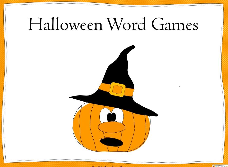 TeachofEnglish's tweet photo. 'Halloween Word Games' contains four fun word games ideal for an autumnal SPaG starter or plenary.

Download it from https://t.co/B1cEHHKrgX https://t.co/accoizh8Ie