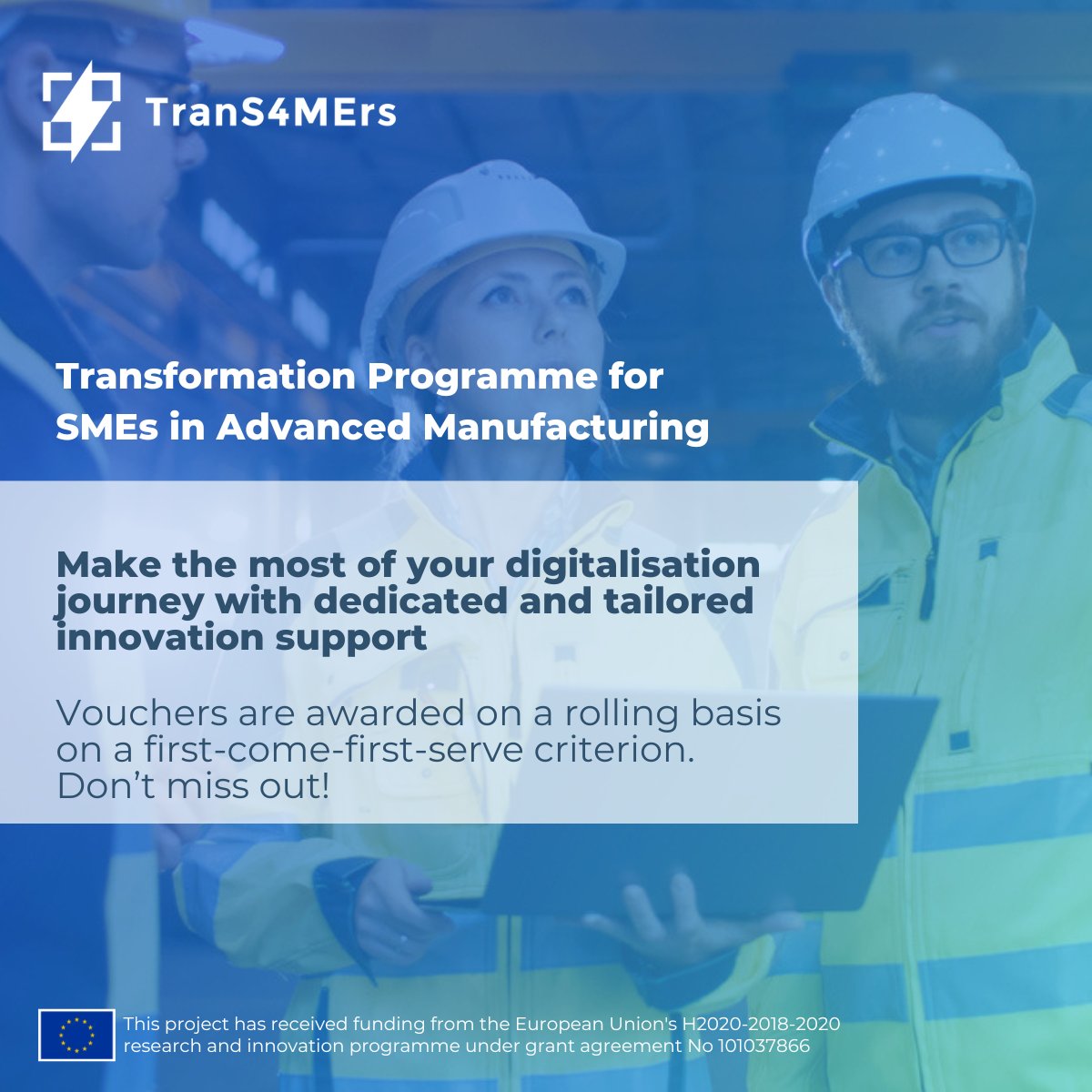 🔛We hope you didn't forget that the ADMA TranS4MErs 2⃣ #OpenCall for #SMEs in #AdvancedManufacturing is still accepting applications

Don't miss your chance to #transform your business &amp; work with certified experts from across Europe!
Apply today 👉 f6s.com/adma-trans4mer…