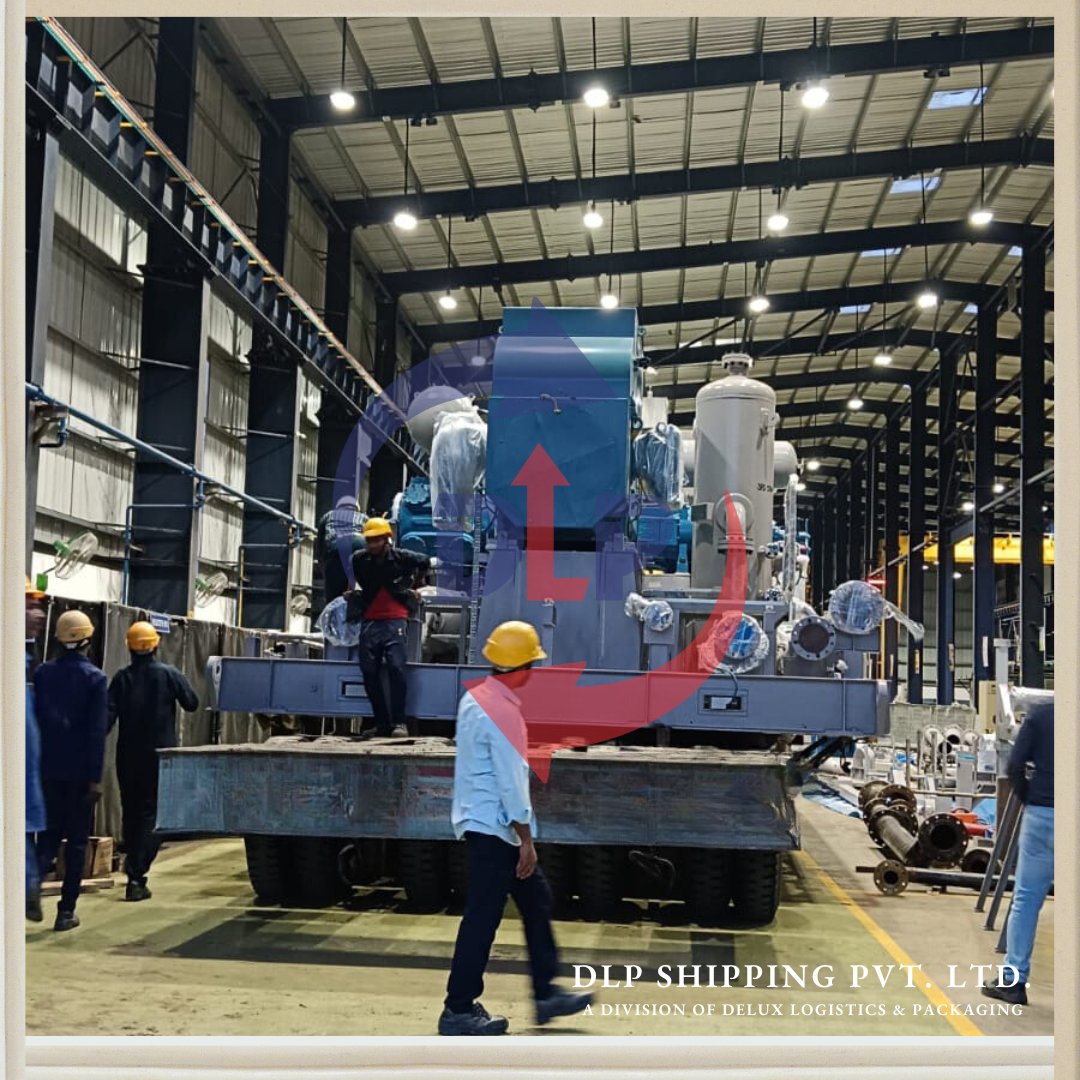 DLP Shipping Pvt. Ltd., 
achieved a successful transportation feat by securely delivering a large breakbulk shipment of heavy machinery from Pune to Mehsana, Gujarat. Well done! The apparatus,
which had dimensions of 35×18×15
and weighed an incredible 80 metric tons