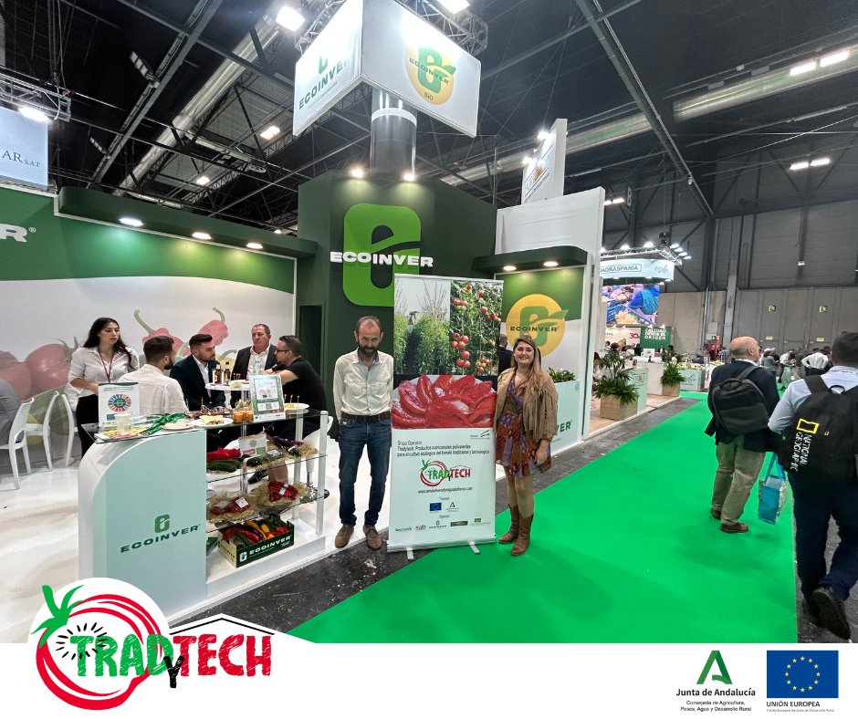 ecoinver's tweet photo. 📷 Durante nuestra asistencia a @FruitAttraction 23 tuvimos la oportunidad de compartir escenario con parte de nuestros compañeros del proyecto #TradyTech para dar a conocer la iniciativa. @CTTecnova @gdrguadalhorce @CTTecnova 
👉🏽Descubre más en https://t.co/QCoVdVG7XO https://t.co/QxlUcnW5Qs