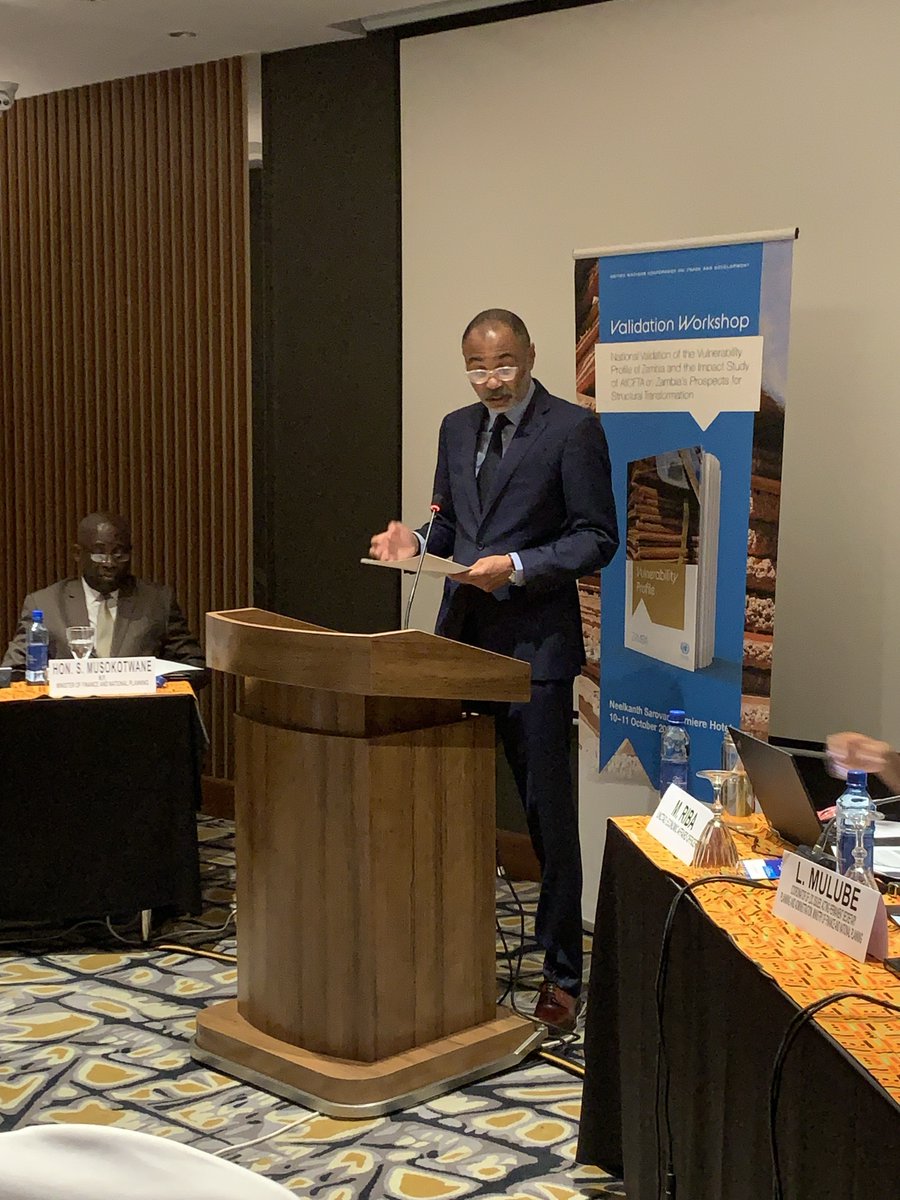 PAkiwumi's tweet photo. This morning, @unctad opened the National validation workshop on the Vulnerability Profile of #Zambia. The Vulnerability Profile aims to strengthen the capacities of  policymakers to better understand the  implications of &amp; plan for graduation.
Read more➡️https://t.co/HiXjzJ6mnp https://t.co/4L3rtR9Yvw