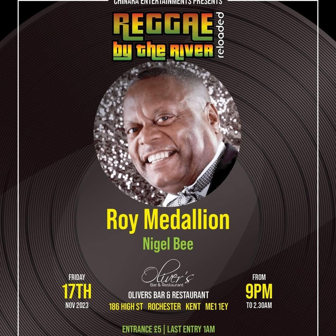 Reggaebytheriv1's tweet photo. We are reloading !!
With a very special Friday night back  in Rochester !
Fri 17th Nov
With Dj Roy Medallion  and Nigel BeeWe party until 2.30 am 
Playing the best in reggae, lovers rock and a touch of old skool soul 
All tickets are £5 + BF in ad https://t.co/BUMxqH7QoH https://t.co/K3oudfqf7O