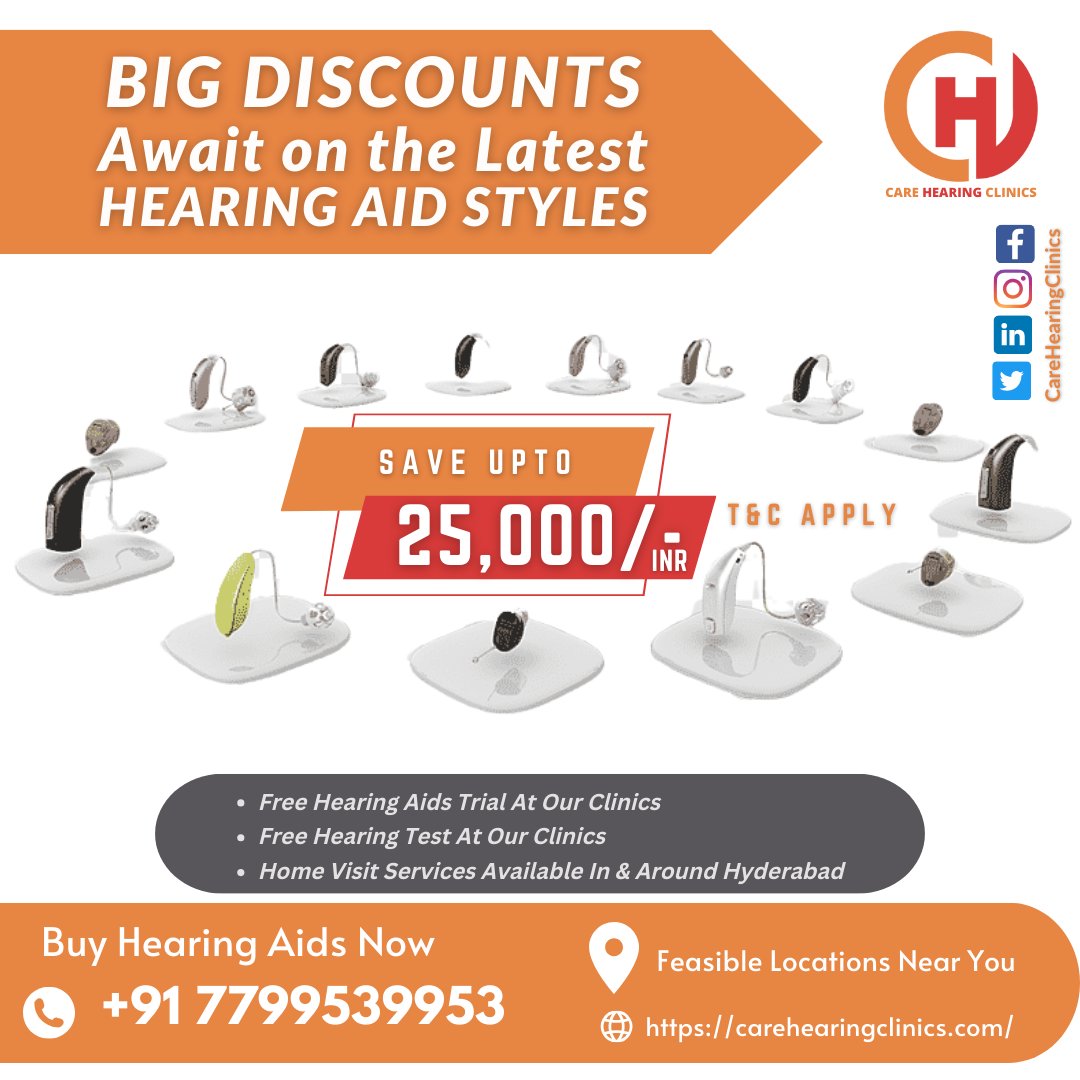 Discover what's waiting for you:
✨ The latest hearing aid styles
✨ Huge discounts
✨ Top-notch technology
✨ Rechargeable options
✨ Bluetooth connectivity
✨ Genuine warranties on top brands
#HearingAidStyles #Discounts #Savings #CAREHearingClinics #LimitedTimeOffer