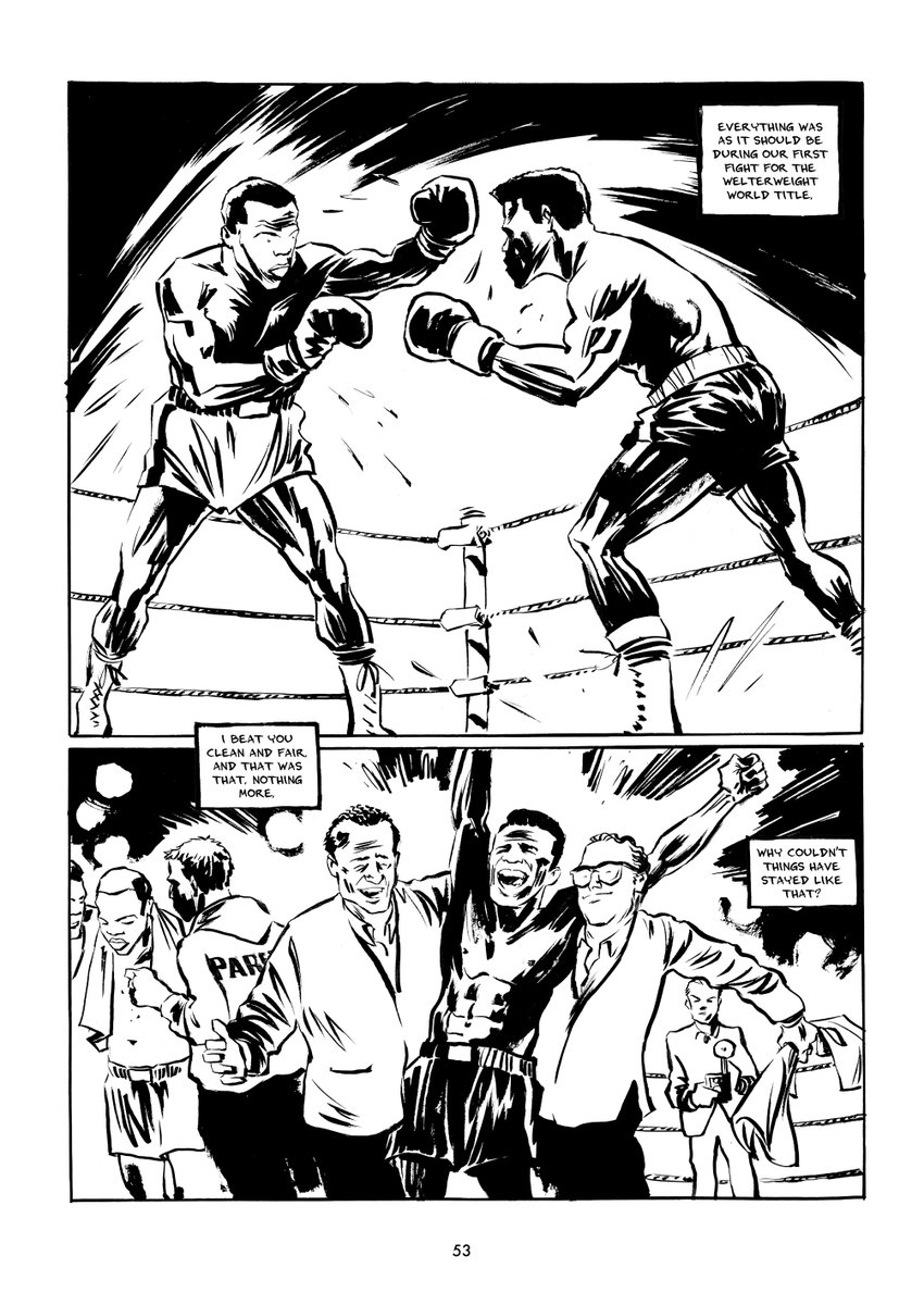 SelfMadeHero's tweet photo. #BHM2023 #NationalComingOutDay
Race and sexuality have always played unique roles in the boxing world. Knock Out! explores #EmileGriffith's struggle as a Black, bisexual athlete in the 1960s.
His most famous bout was over 40 years ago, but what does his story mean to you? https://t.co/iTh80X14wu