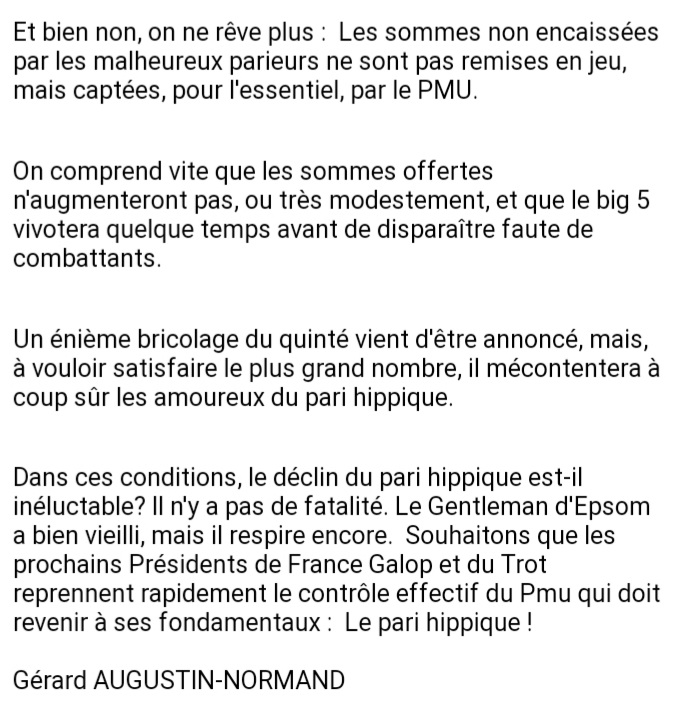 LTrotteur's tweet photo. 🚨 Oh tout ce que dit le vilain LeTrotteur depuis longtemps est partagé et analysé de la même manière qu'un grand connaisseur et amoureux des courses hippiques, et grand propriétaire tel que Monsieur Augustin-Normand dans @francesire... MERCI
Quel plaisir
Quel régal
🤩 https://t.co/1LTXlpb2bg