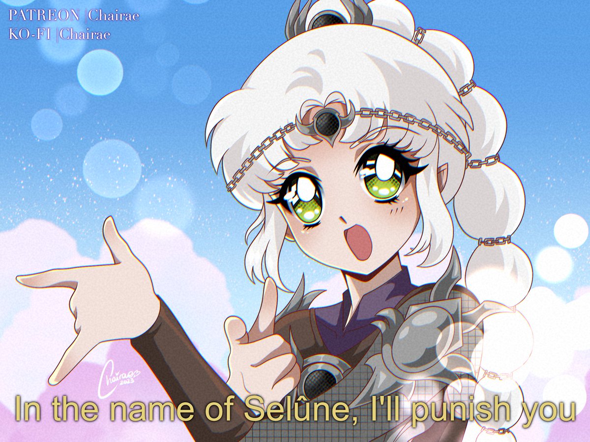 In the name of Selûne, I'll punish you!
🔹 90s Anime Style Shadowheart🔹

#BaldursGate3 #Shadowheart