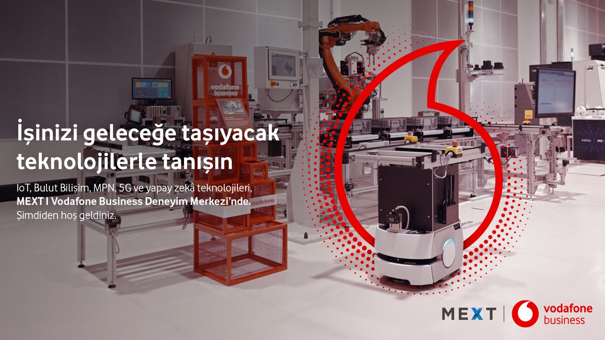 Türkiye'nin 5G ile çalışan ilk dijital fabrikası MEXT'e gelin, Vodafone Business'ın işinizi geleceğe taşıyacak teknolojileriyle tanışın! Randevu oluşturmak için: vodafone.com.tr/vodafone-busin…