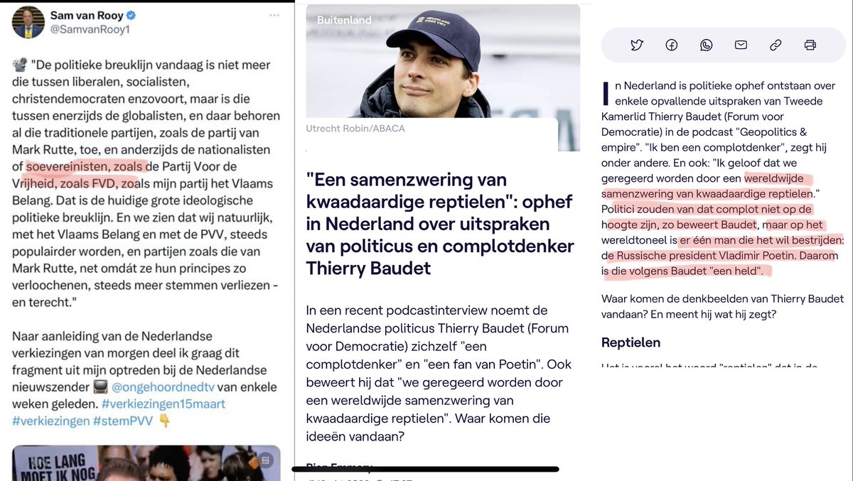 HelgaClub's tweet photo. @MHans90840 @Dianodontcare @kenarian_geus @SamvanRooy1 We weten ondertussen wel wie soevereinisten en lokale dorpsgekken als Sam en Thierry en invités voor #Toogpraat bij #VlaamsBelang, zoals @Aboujahjah en @torfsrik bedoelen met samenzwerende #WEF reptilians die ons bestaan bedreigen met #woke dictatuur #omvolking en #GreatReset. https://t.co/B3kSeSAER5