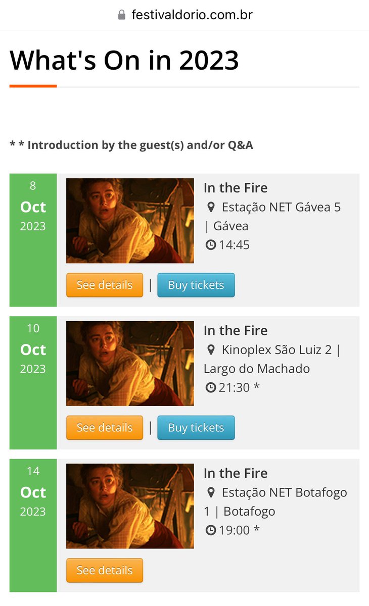 #InTheFire #AmberHeard @festivaldorio datas no print abaixo