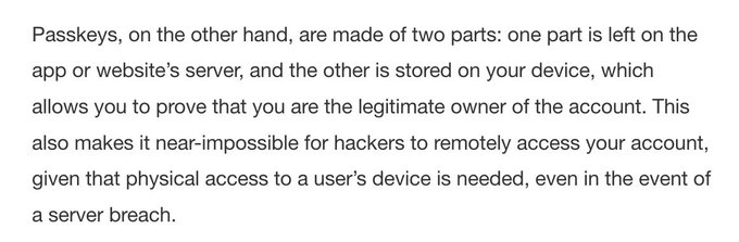 Google makes passkeys the default sign-in method for all users https://t.co/YqnX6Tsads https://t.co/