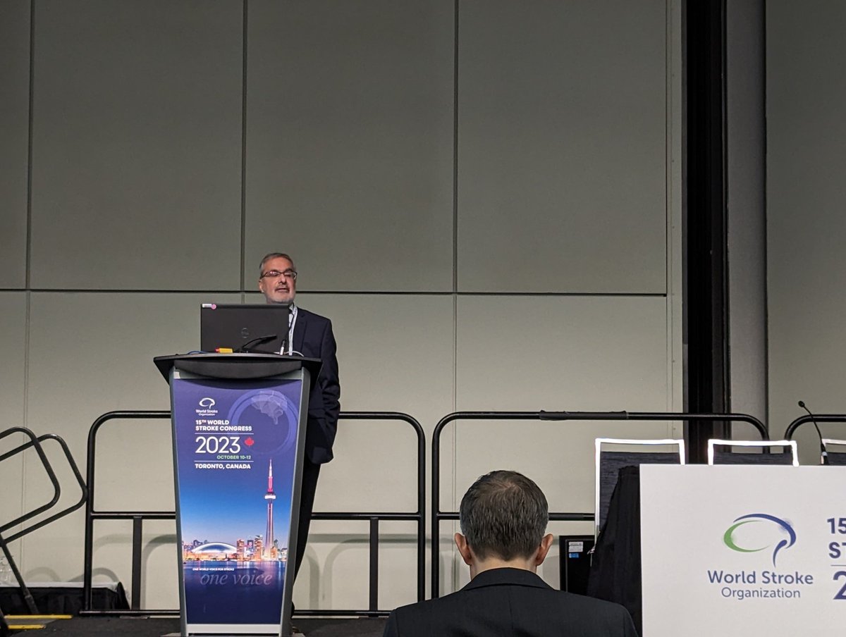 ArKatsanos's tweet image. Mike Sharma presenting on emerging topics on cerebral small vessel disease at #WSC2023