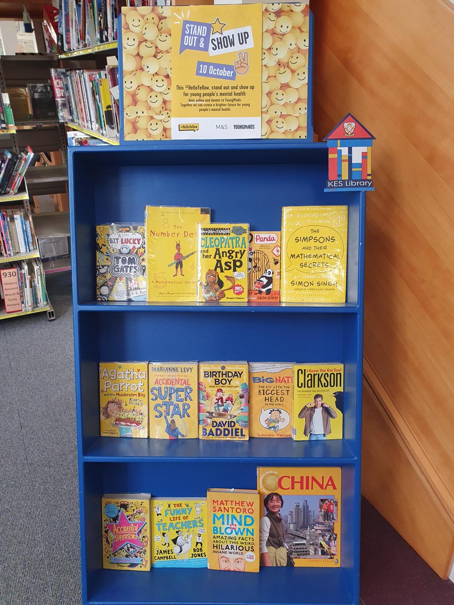 KES Lichfield LRC (@kingeddieslrc) on Twitter photo Supporting #HelloYellow in the Library today! Find out more here
youngminds.org.uk/helloyellow/ <a href="/uksla/">School Library Association (SLA)</a> Supporting #HelloYellow in the Library today! Find out more here
youngminds.org.uk/helloyellow/ <a href="/uksla/">School Library Association (SLA)</a>