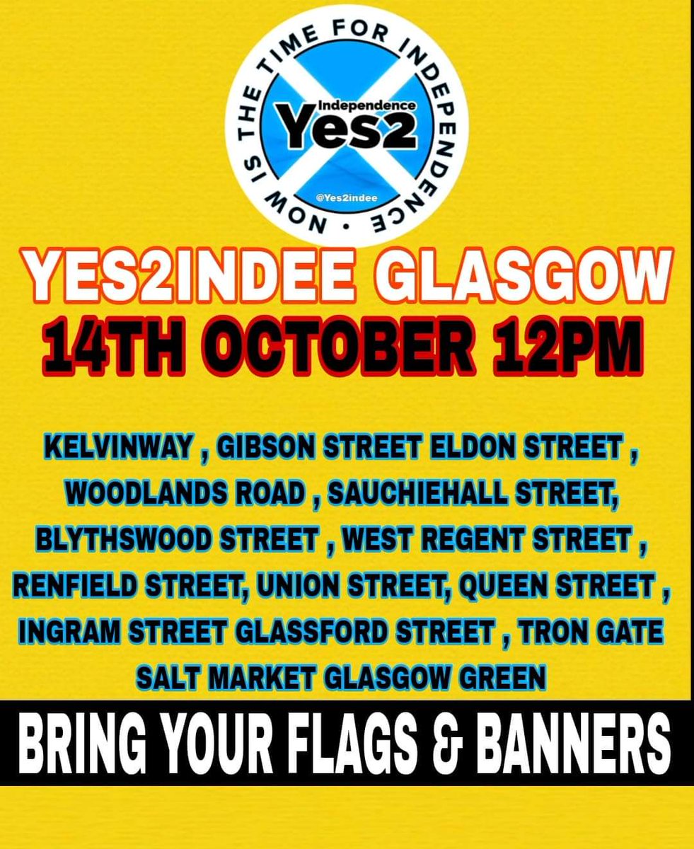 This Saturday @YesBikers bringing the thunder. @SaorAlbaPD will lead this event . Sheboom will be playing a set at Argyle Street as the march passes . THIS SATURDAY