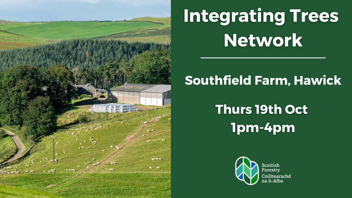 Integrating Trees Network event:  

Host farmer Hamish MacDonald: “I’m happy to share our experiences so that other farmers who might be thinking about tree planting can hopefully learn something from our experiences."  

➡️forestry.gov.scot/news-releases/…