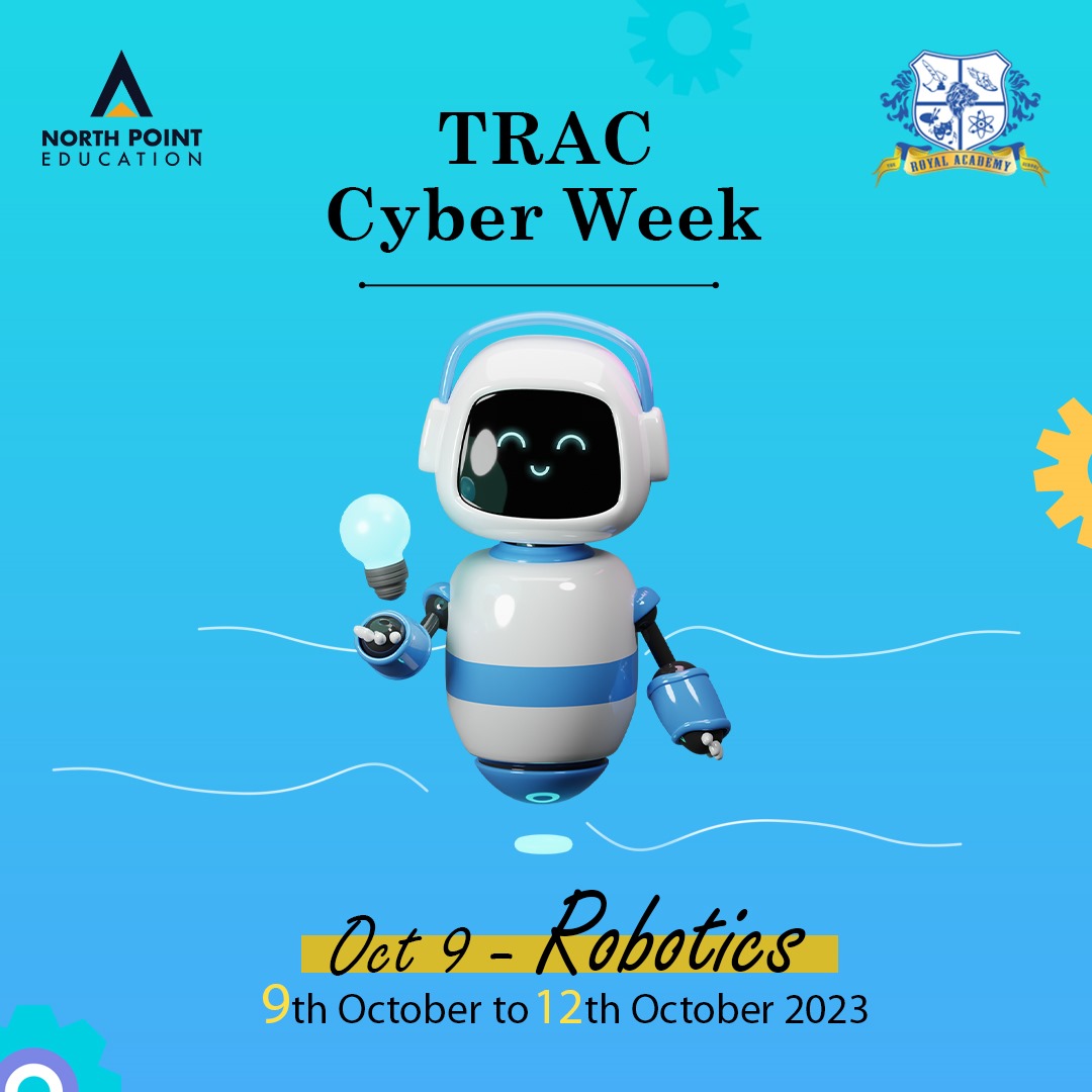 Get ready to dive into the world of Robotics at TRAC Cyber Week 2023! From AI-driven bots to hands-on workshops, we've got it all. Don't miss out on this electrifying experience! 🔌⚙ #TRACCyberWeek #Robotics #AI #TechWorkshops #Innovation #DigitalLearning #RoboticsEvent #STEM