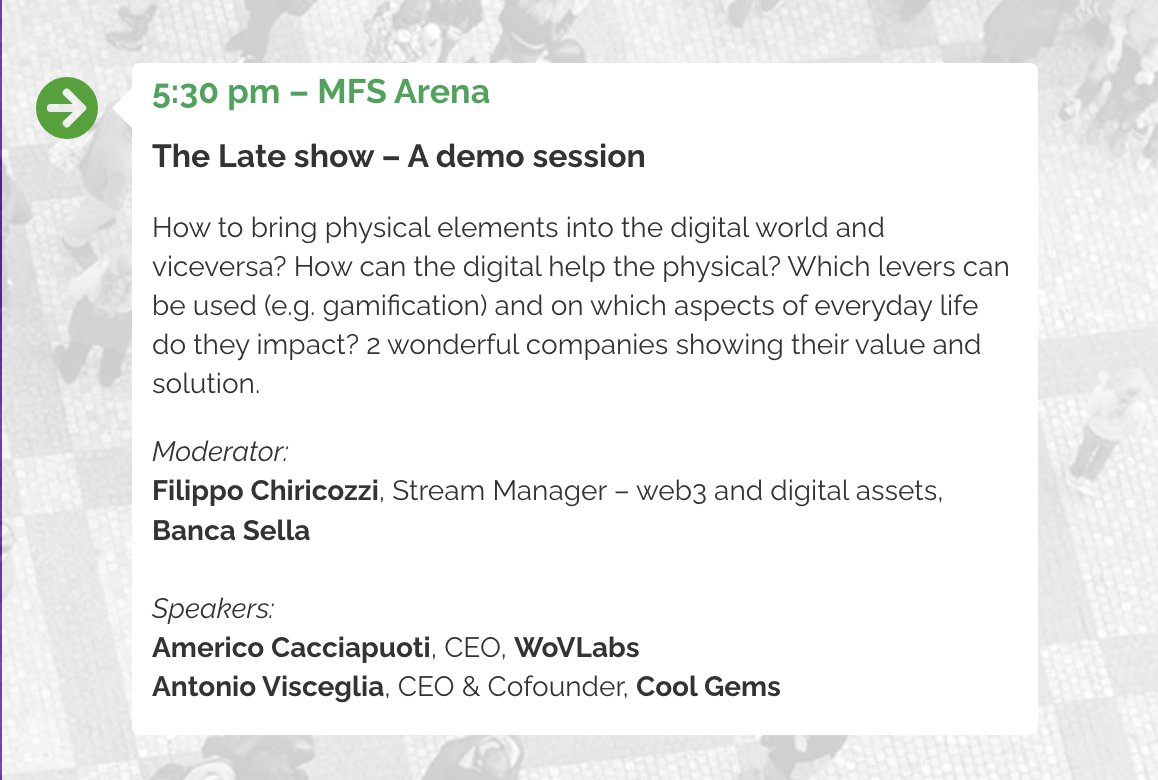 tonychilla_eth's tweet photo. Today I'll partecipate as a guest speaker at the @MilanSummit (Allianz Mico).

My speech is titled "From PFP to a Gummy Supplements Brand" - @coolgemsgummies.

@dechiricoz_eth will host the panel and @ItalianCollecto will explore the intersection of #physical and #digital assets. https://t.co/VUBJ5nCbI9