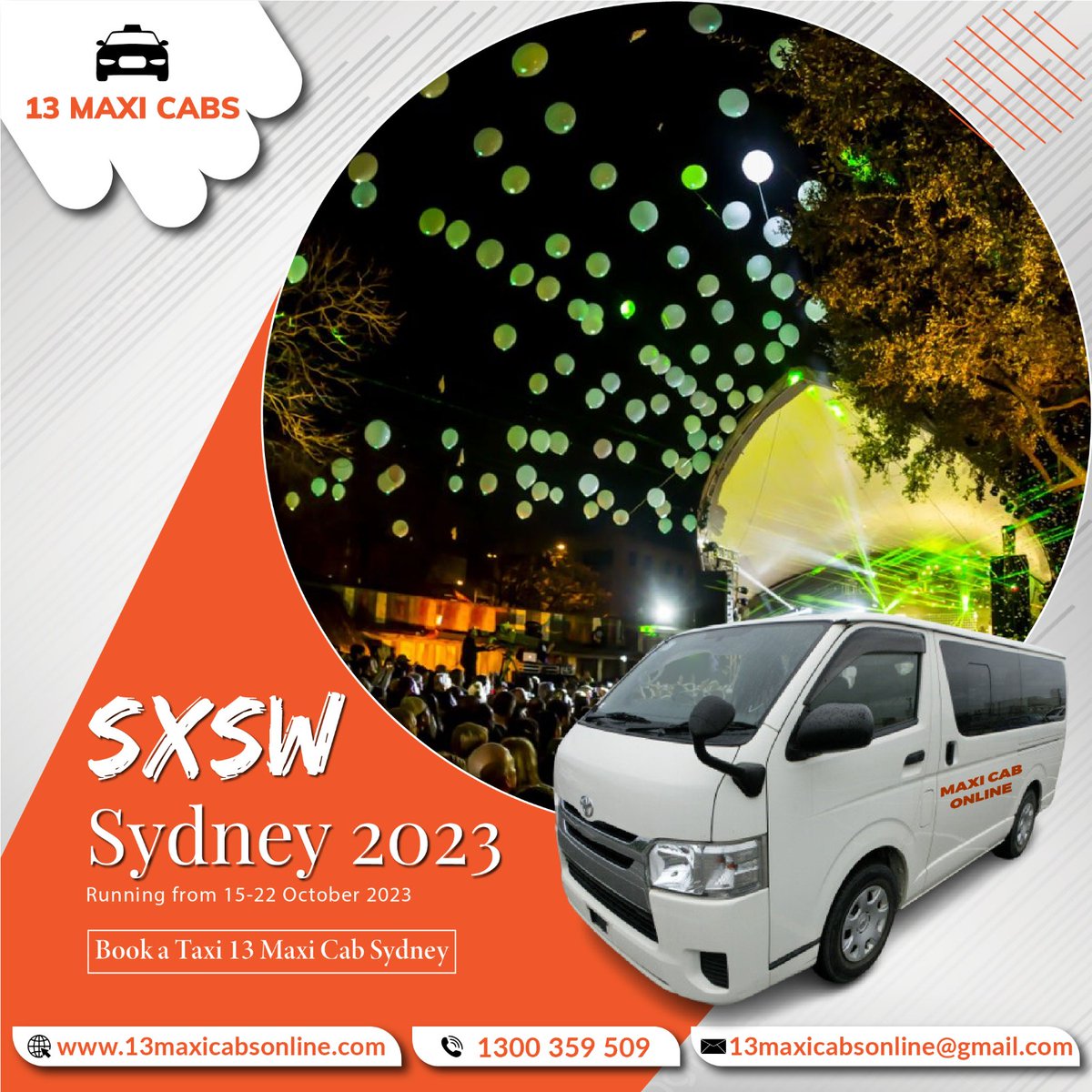 CabSydney's tweet photo. Exciting News Alert! 🚀

Get ready to immerse yourself in the future of technology, music, and innovation at #SXSW Sydney 2023! 🎶📱
.
.
#SXSW2023 #SydneyEvents #Taxibooking #Taxiservices #maxitaxi https://t.co/nEeT8I1bod